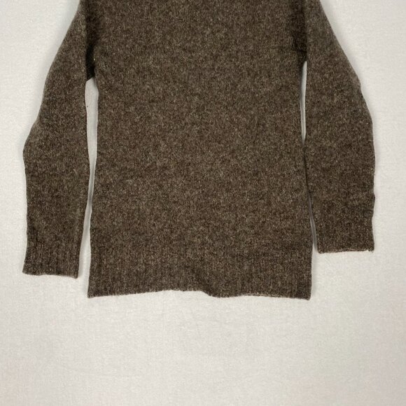 Vintage Made in Scotland John Tulloch Pure Wool Brown Long Knit Sweater - Picture 8 of 9